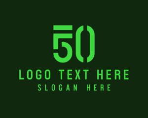 Futuristic Number Score 50 logo