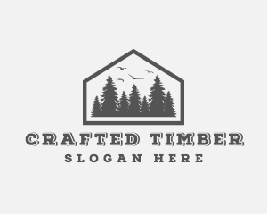 Forest Pine Tree logo design