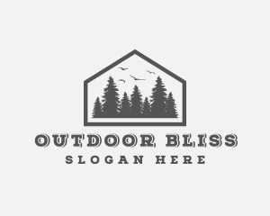 Forest Pine Tree logo design