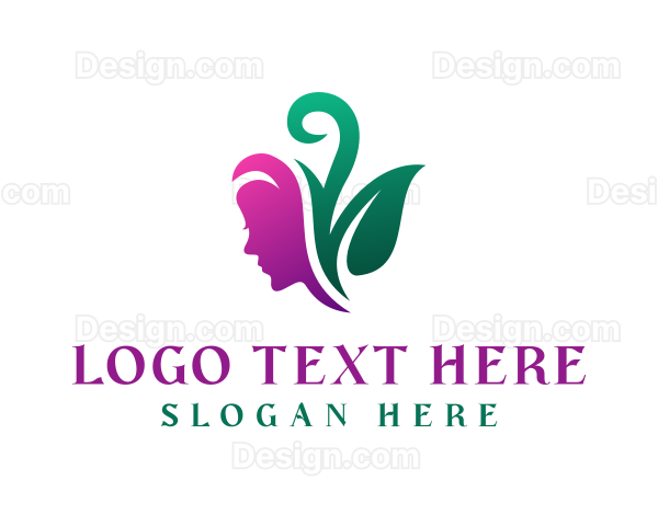 Woman Natural Leaf Spa Logo