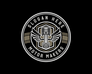 Automotive Wings Piston Motor logo