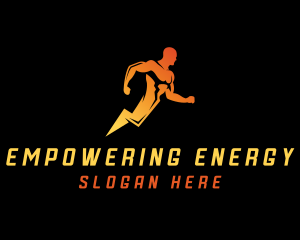 Lightning Human Energy logo design