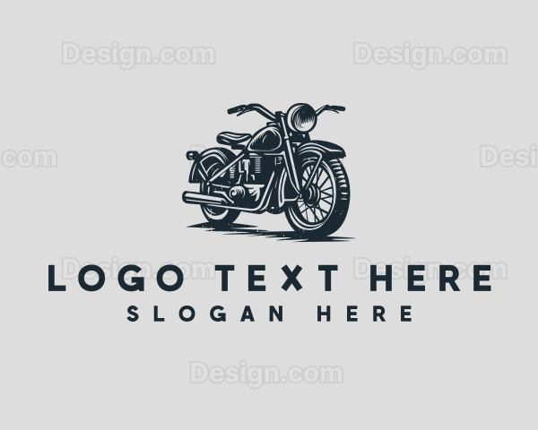 Rustic Military Motorbike Logo