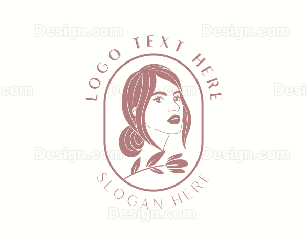 Beautiful Woman Floral Logo