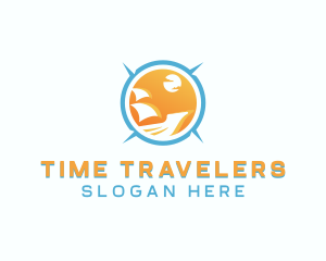 Travel Ship Compass logo design