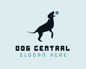 Blue Ball Dog Trainer logo design