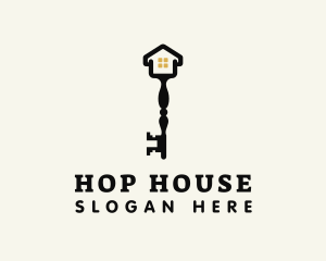 Vintage House Key logo design