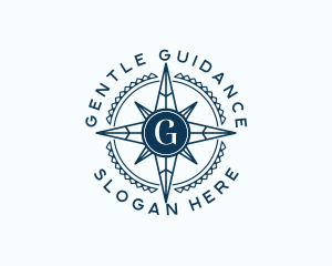 Round Travel Compass logo