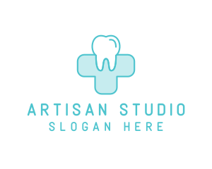 Dental Health Medical Cross  logo design