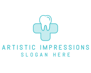 Dental Health Medical Cross  logo design