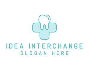 Dental Health Medical Cross  logo design