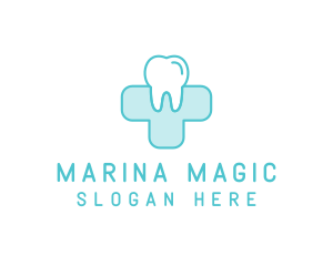 Dental Health Medical Cross  logo design