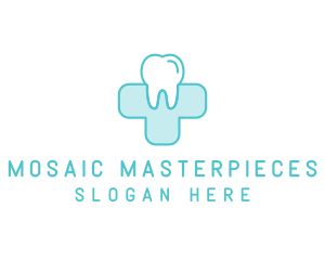 Dental Health Medical Cross  logo design