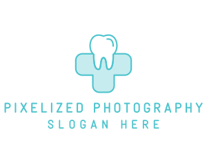 Dental Health Medical Cross  logo design