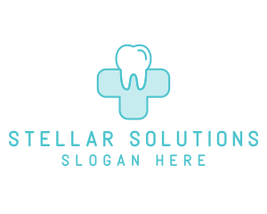 Dental Health Medical Cross  logo design