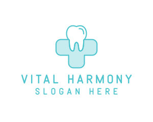 Dental Health Medical Cross  logo design