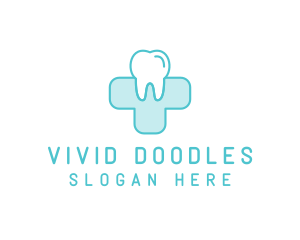 Dental Health Medical Cross  logo design