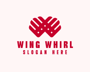 Wings Logistics Letter W logo design