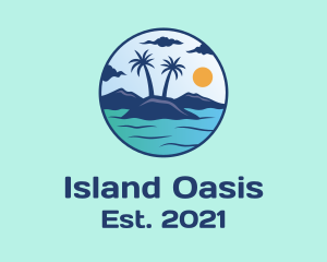 Coconut Tree Island  logo design