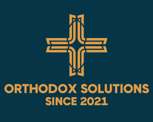 Gold Decorative Cross  logo