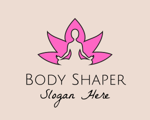 Flower Yoga Fitness  logo design