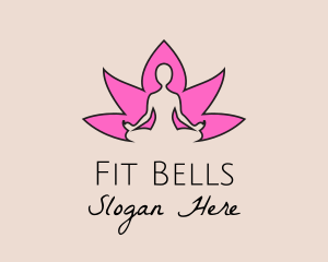 Flower Yoga Fitness  logo design