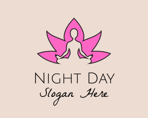 Flower Yoga Fitness  logo design