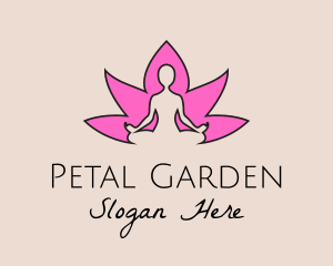 Flower Yoga Fitness  logo design