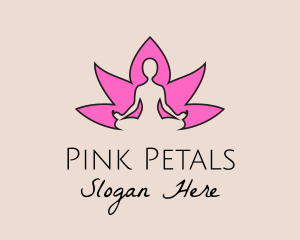 Flower Yoga Fitness  logo design