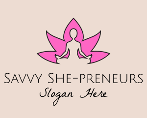 Flower Yoga Fitness  logo design