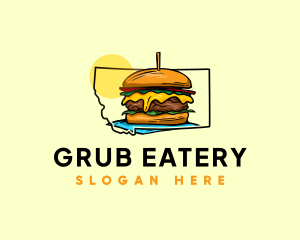 Elk Burger Montana logo design