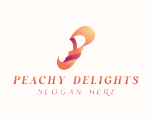 Feminine Swirl Letter P logo design