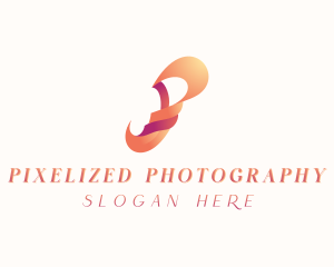 Feminine Swirl Letter P logo design