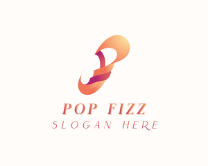 Feminine Swirl Letter P logo design