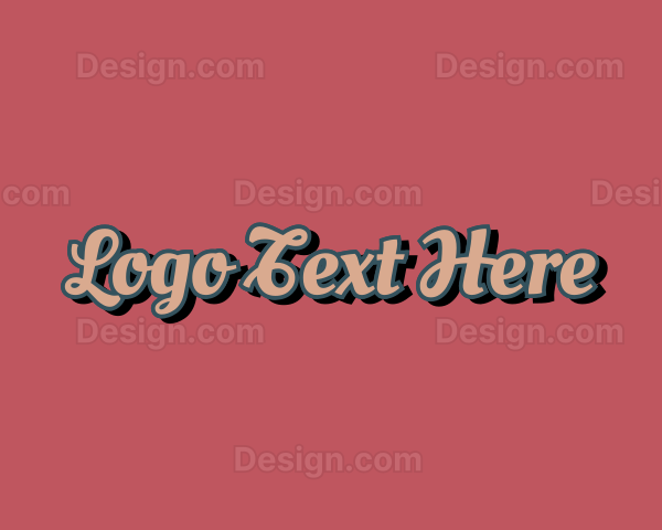 Funky Fashion Cursive Logo