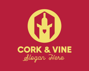 Bar Wine Helmet logo design