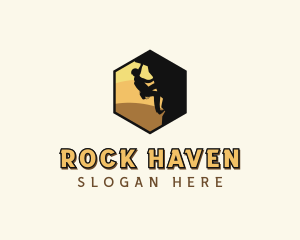 Mountain Rock Climbing logo design