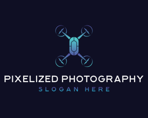 Quadrotor Aerial Drone logo design