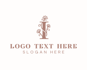 Floral Vines Letter I logo