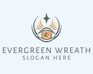 Wreath Eye Lashes logo design