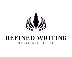 Feather Writing Publishing logo design