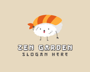 Asian Sushi Cartoon logo design