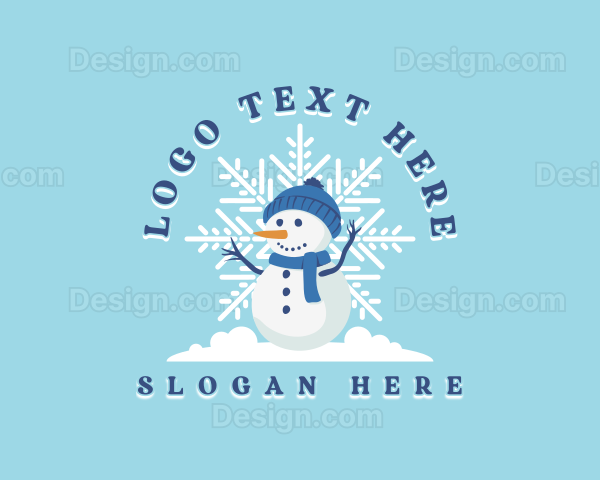 Christmas Winter Snowman Logo