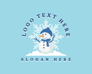 Christmas Winter Snowman logo