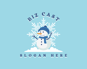 Christmas Winter Snowman logo