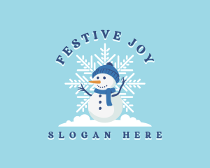 Christmas Winter Snowman logo