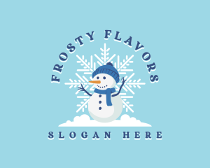 Christmas Winter Snowman logo