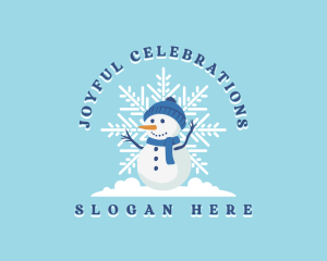 Christmas Winter Snowman logo