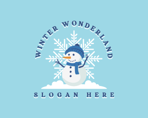 Christmas Winter Snowman logo
