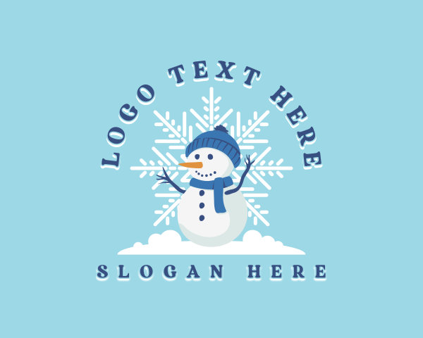 Christmas Winter Snowman logo